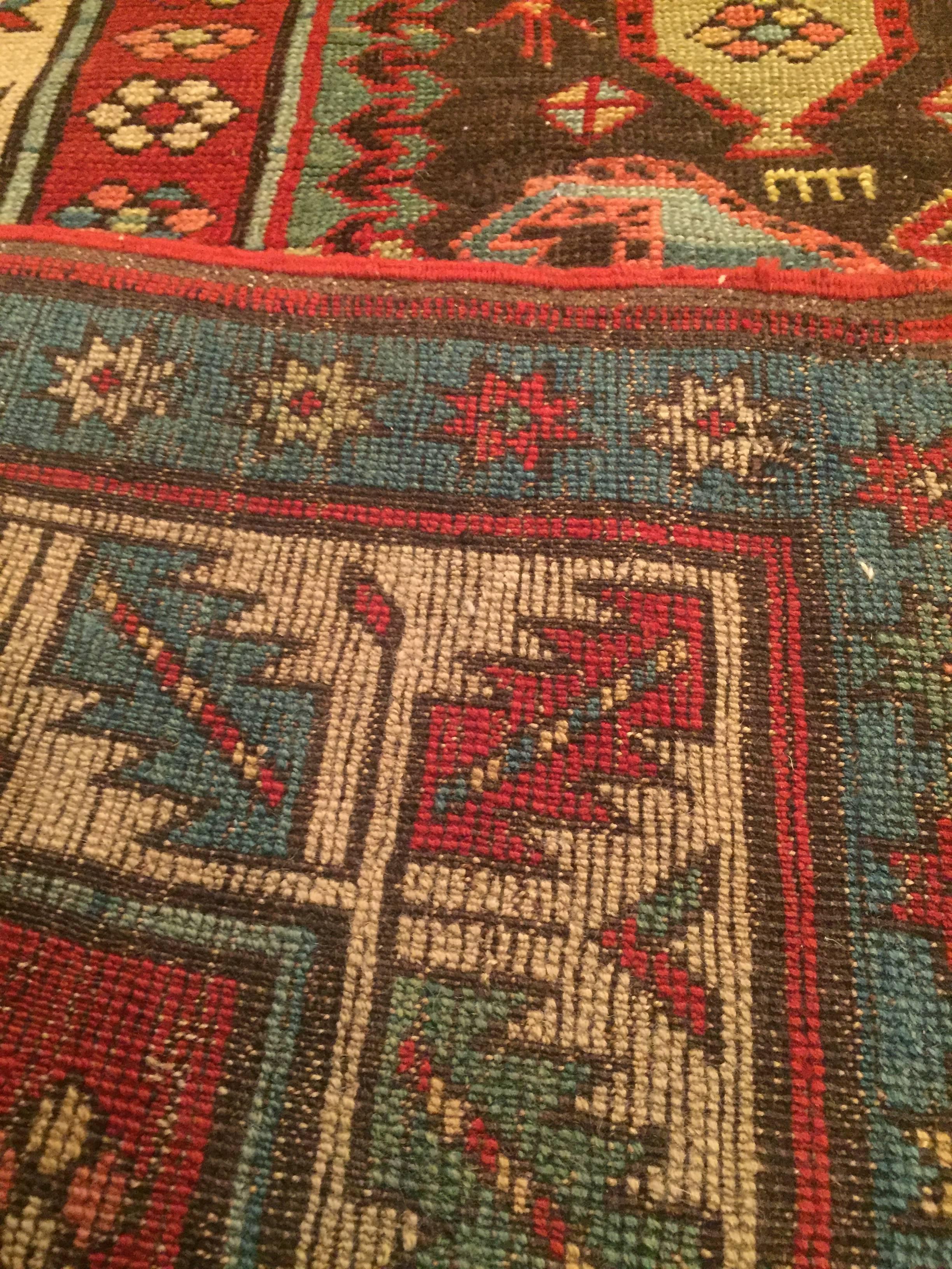 Late 19th Century Antique Caucasian Karabaugh Rug For Sale 3