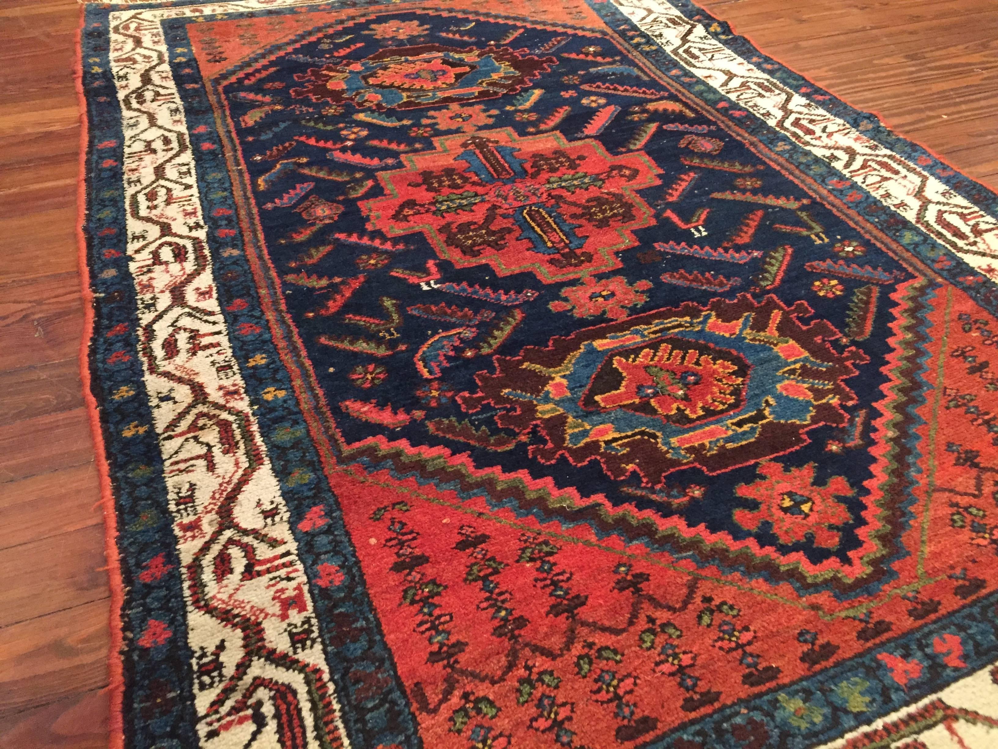 Other Mid-20th Century Antique Persian Hamadan Rug For Sale