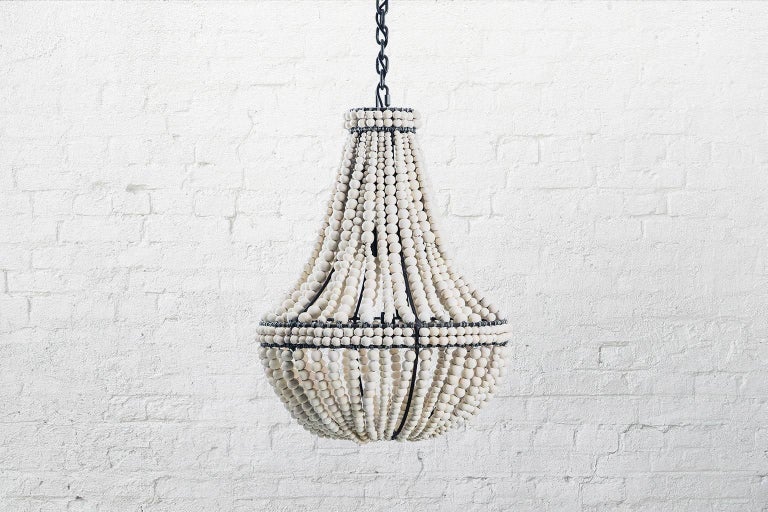 klaylife Sash, grey handmade clay beaded chandelier/hanging light ... klaylife Sash, grey handmade clay beaded chandelier/hanging light ...