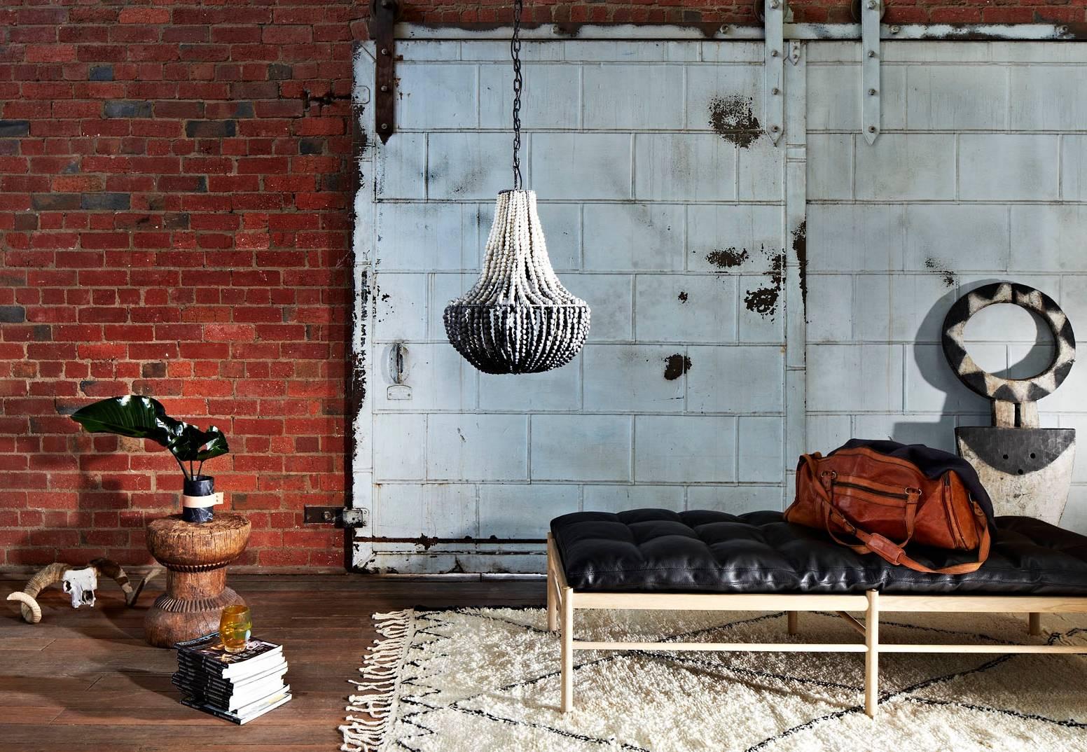 The klaylife 'L.I.M' is our most minimal handmade clay beaded chandelier, for those who prefer modern pendant lighting and clean lines.

With each clay bead hand rolled, kiln fired, then dip dyed before being strung onto a wrought iron frame, this