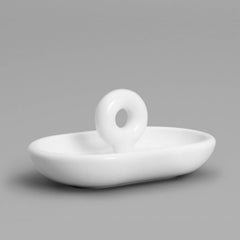 Big O Catchall / Bowl in Contemporary 3D Printed Gloss White Porcelain