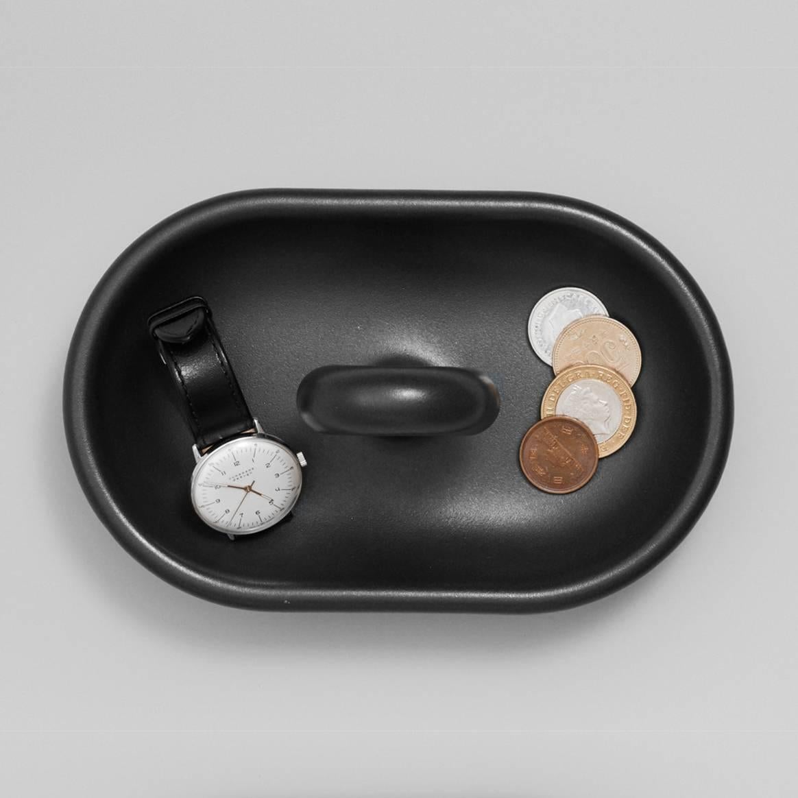 Other Big O Catchall / Bowl in Contemporary 3D Printed Matte Black Porcelain For Sale