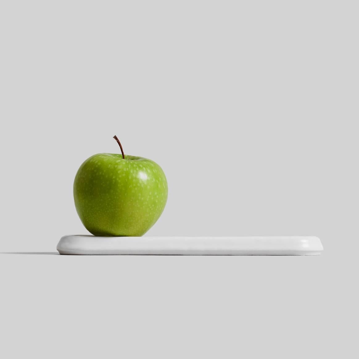 American Loup Fruit Bowl in Contemporary 3D Printed Gloss White Porcelain For Sale
