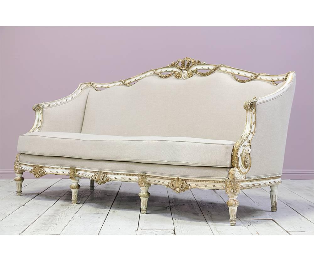 Louis XV Italian 1940s Carved Sofa