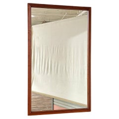 Newly Refinished - Mid-Century Modern Sculpted Walnut Wall Mirror