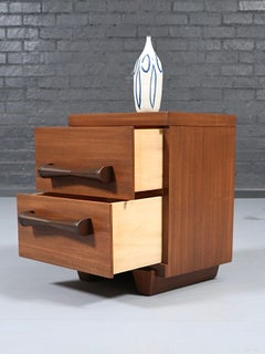Newly Refinished - Single Mid Century Modern Night Stands w/ Bowtie Handles