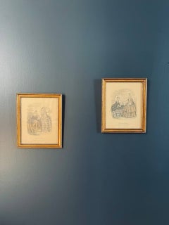 Pair of Vintage French Portrait Wood Frames
