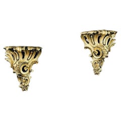 Pair of French Louis XV-Style Brass Wall Sconces