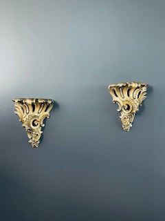 Pair of French Louis XV-Style Brass Wall Sconces