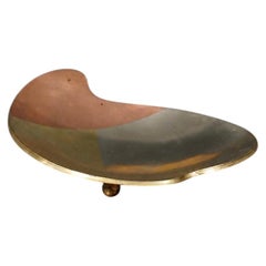 Mexican Modernist Biomorphic “Metales Casados” Mixed Metal Catchall Tray