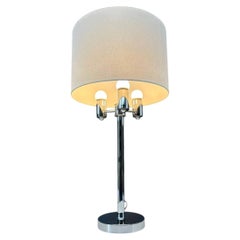 Lampada da tavolo cromata moderna di metà secolo