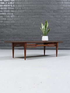 Newly Refinished - Mid-Century Modern Sculpted Walnut Coffee Table