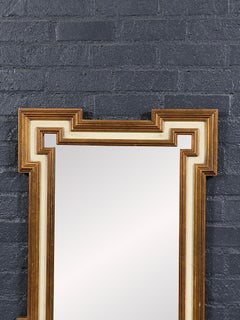 Vintage Neoclassical Revival Giltwood Greek Key Wall Mirror