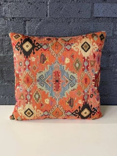 Single Antique Italian Decorative Square Textile Pillow