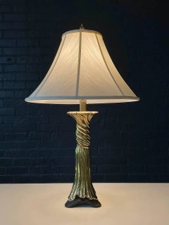 Mid-Century Modern Polished Brass Table Lamp by Rembrandt