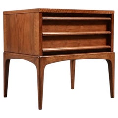 Newly Refinished - Mid-Century Modern “Rhythm” Walnut Night Stand by Lane