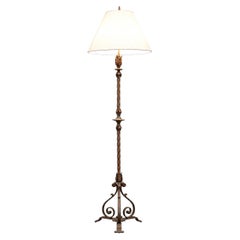 Antike Stehlampe im spanischen Revival-Stil aus Schmiedeeisen von Moe Bridges