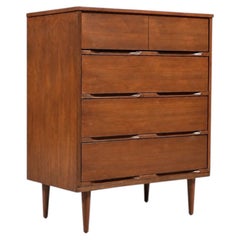 Mid-Century Modern Walnut Highboy Dresser by Coleman of Virginia