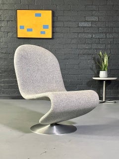 Verner Panton System 1-2-3 High-Back Swivel Lounge Chair for Fritz Hansen
