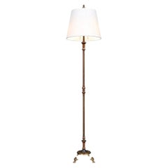 American Art Deco Brass & Onyx Floor Lamp by Artistic Brass & Bronze Works