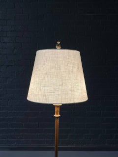 American Art Deco Brass & Onyx Floor Lamp by Artistic Brass & Bronze Works