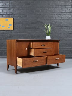 Newly Refinished- Mid-Century Modern “Profile” Walnut Credenza by John Van Koert