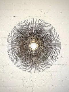 Mid-Century Modern Brutalist Sunburst Wall Sculpture by William Friedle