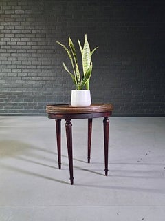 French Louis XVI Revival Breccia Marble & Brass Side Table