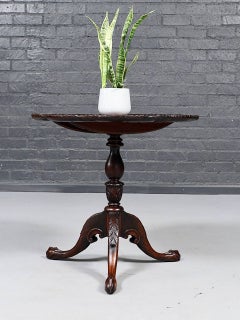 American Chippendale Revival Mahogany Pie-Crust Tilt-Top Table