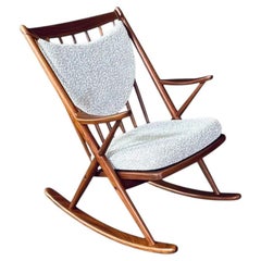 Newly Refinished - Danish Modern Teak Rocking Chair by Frank Reenskaug