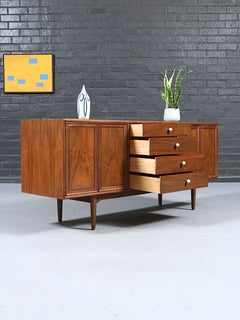 Newly Refinished - Kipp Stewart Walnut Declaration Credenza for Drexel