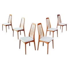 Newly Refinished - Set of 6 Mid-Century Swedish Modern Teak Dining Chairs