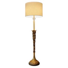Hollywood Regency Gilt Leaf Floor Lamp