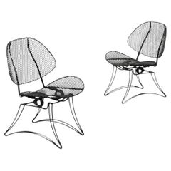 Paar Homecrest "Casino" Mesh Eisen Clamshell Style Stühle