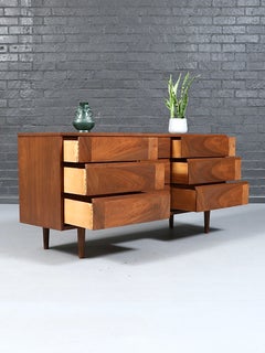 Newly Refinished - Mid Century Modern Walnut Dresser