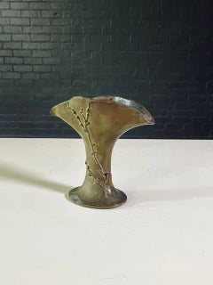 Art Nouveau Revival Patinated Bronze Metal Vase, by McClelland Barclay