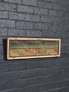 Vintage Framed “The Crucifixion” Panoramic Religious Print