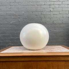 Vintage Mid-Century Modern White Ceramic Sphere Planter