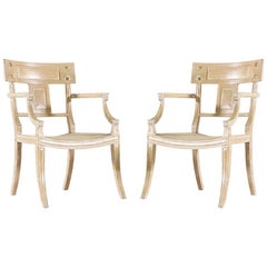 Pair of Klismos Armchairs by Michael Taylor