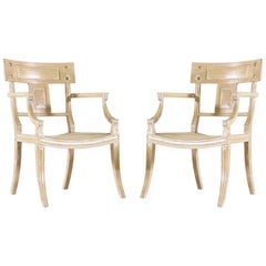 Pair of Klismos Armchairs by Michael Taylor