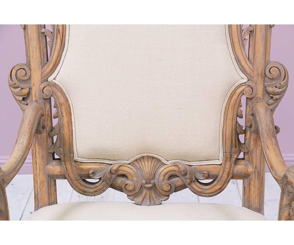 1930s Renaissance Revival Throne Chairs 1