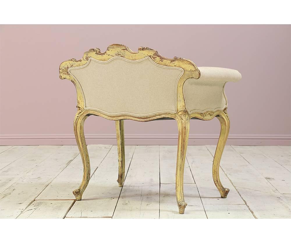 French Louis XV-Style Vanity Bench 1