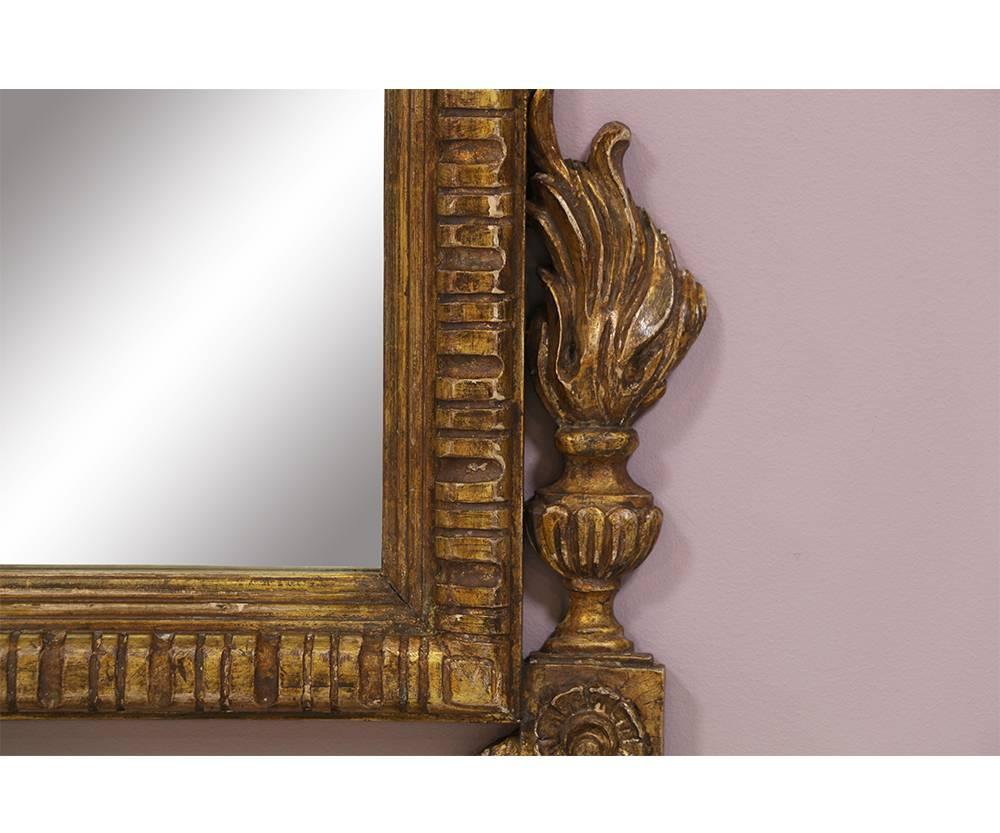 Monumental Pair of Neoclassical Gilt Wood Mirrors In Good Condition In Los Angeles, CA