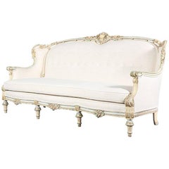 Antique French Gilded Wood Sofa