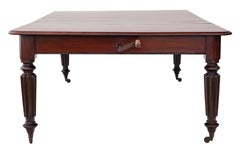 Ancienne grande table à manger victorienne cubaine en acajou à rallonge à rallonge