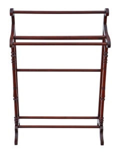 Antique Quality Victorian Mahogany Towel Rail Stand, circa 1890