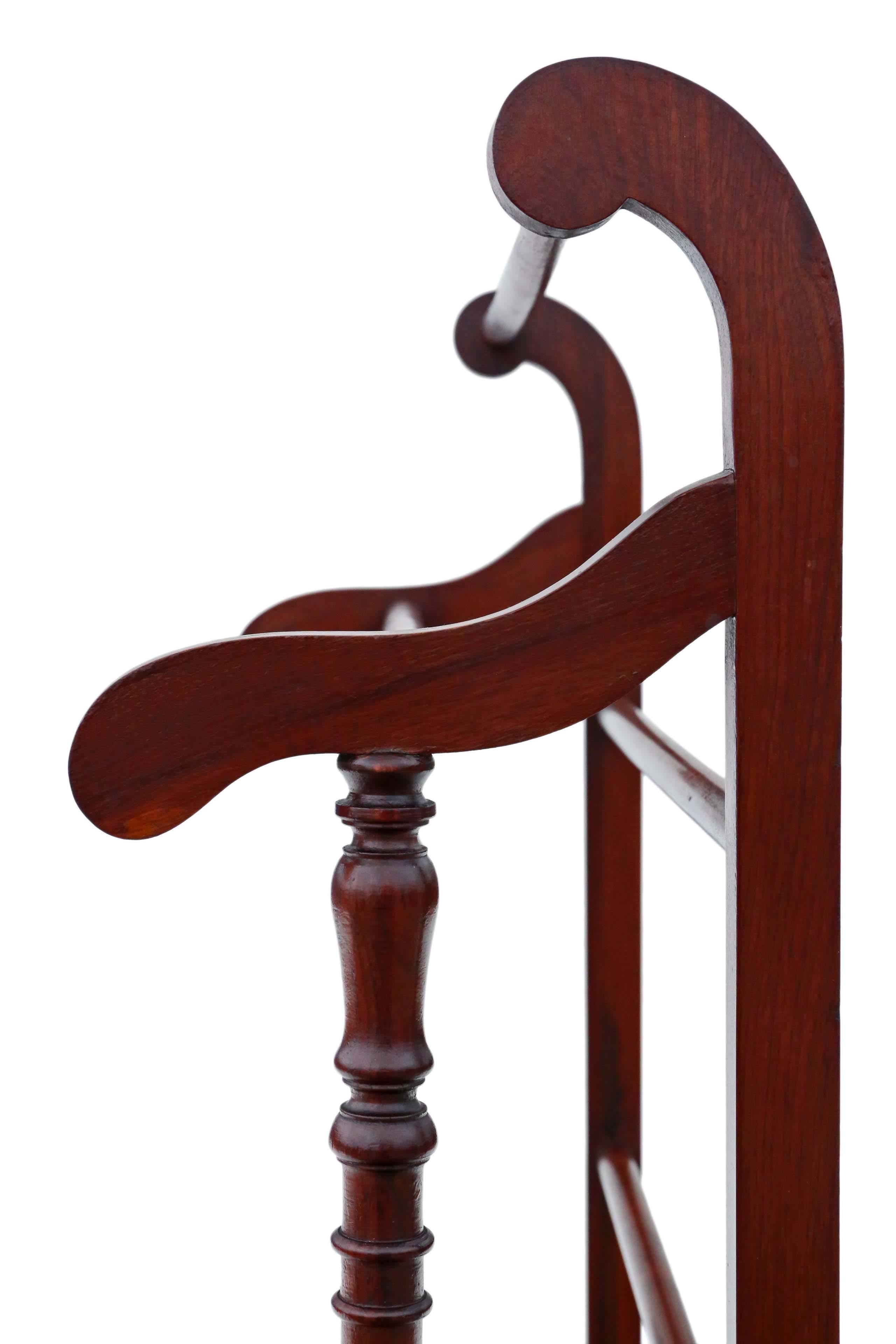 Late 19th Century Antique Quality Victorian Mahogany Towel Rail Stand, circa 1890 For Sale