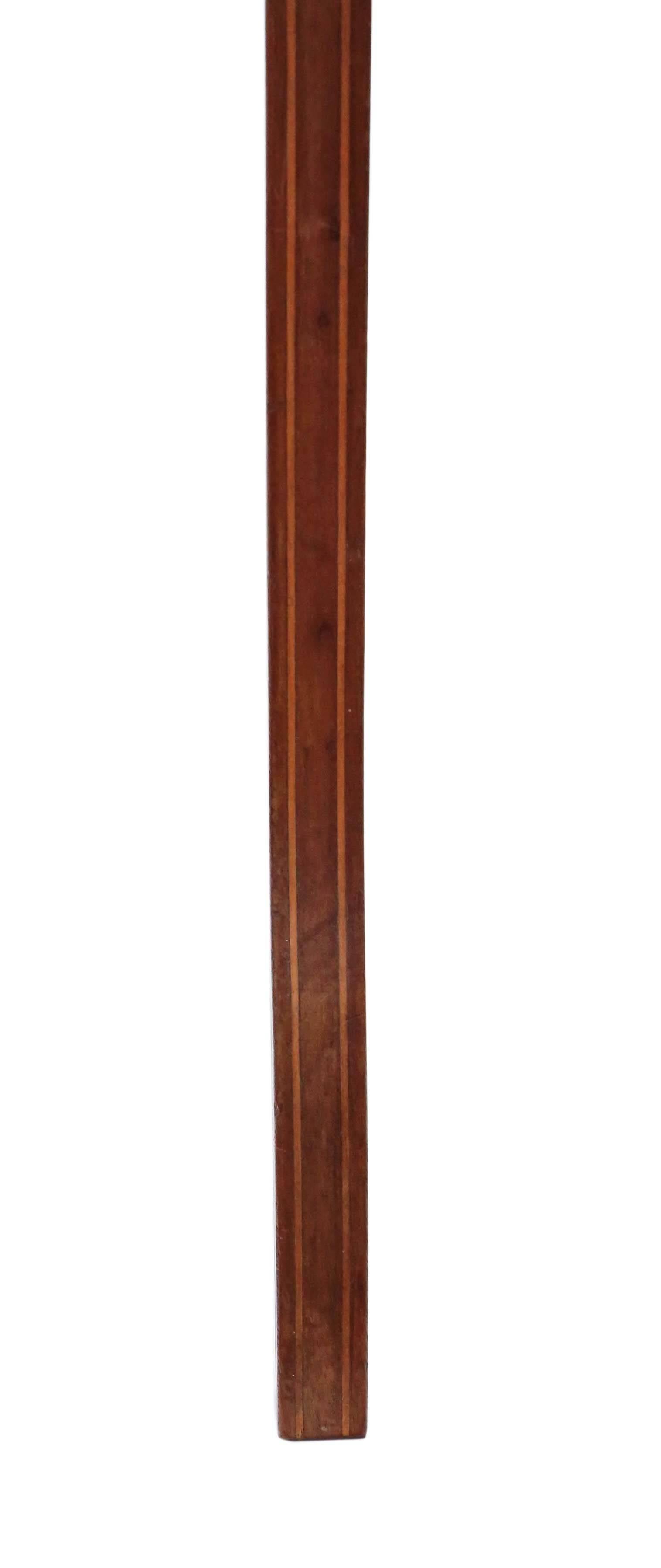 Antique Quality Edwardian Art Nouveau Inlaid Mahogany Towel Rail Stand For Sale 1