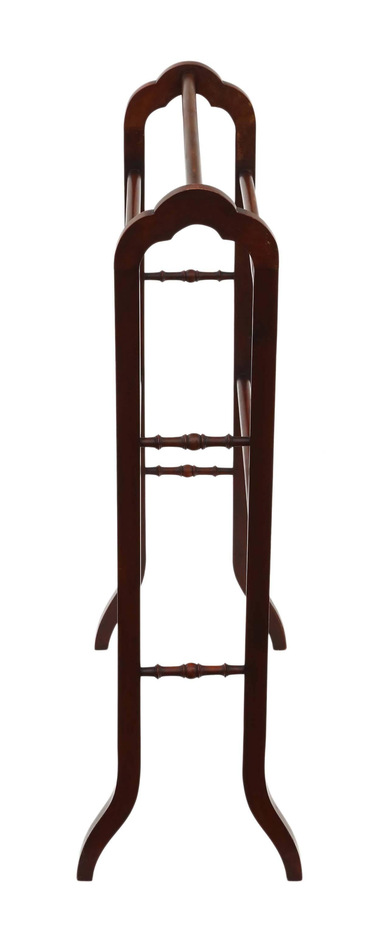 Antique Quality Victorian Mahogany Towel Rail Stand, circa 1900 In Good Condition For Sale In Wisbech, Walton Wisbech