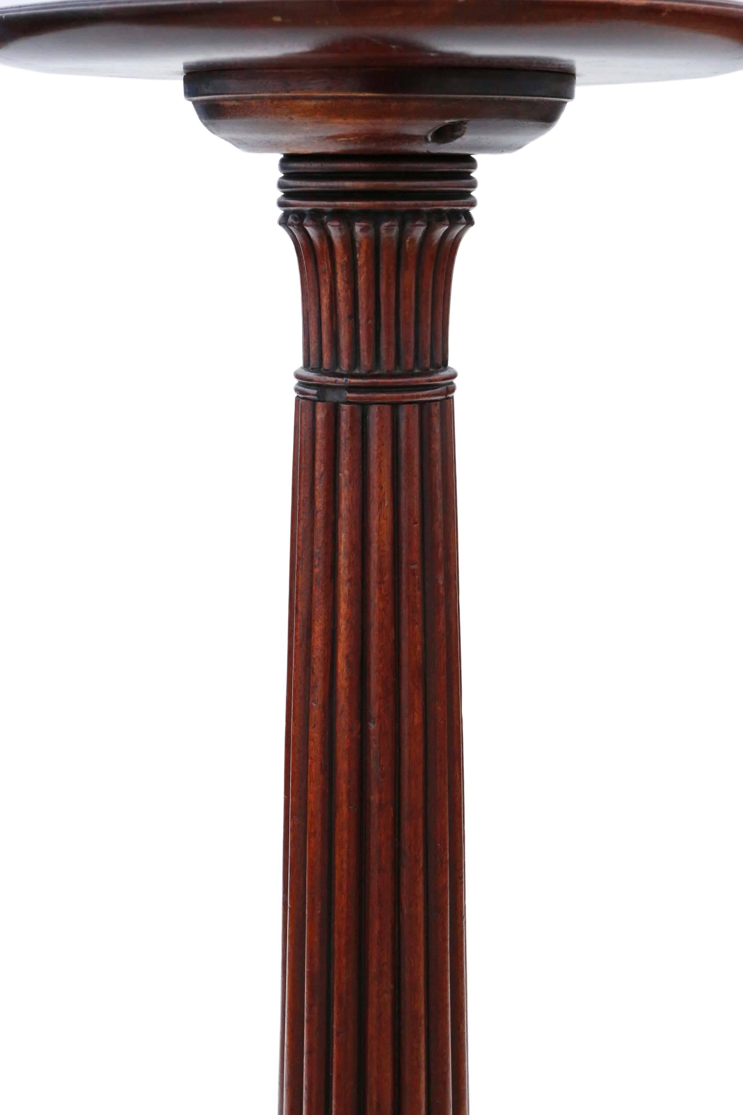 Antique Quality 19th Century Mahogany Torchiere Pedestal Plant Stand In Good Condition For Sale In Wisbech, Walton Wisbech